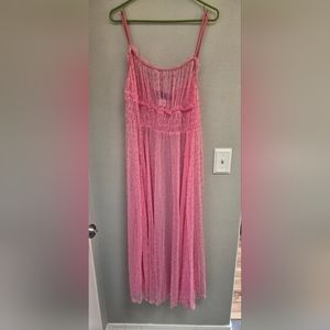 My Violet sheer pink over dress with pink heart, size 3x